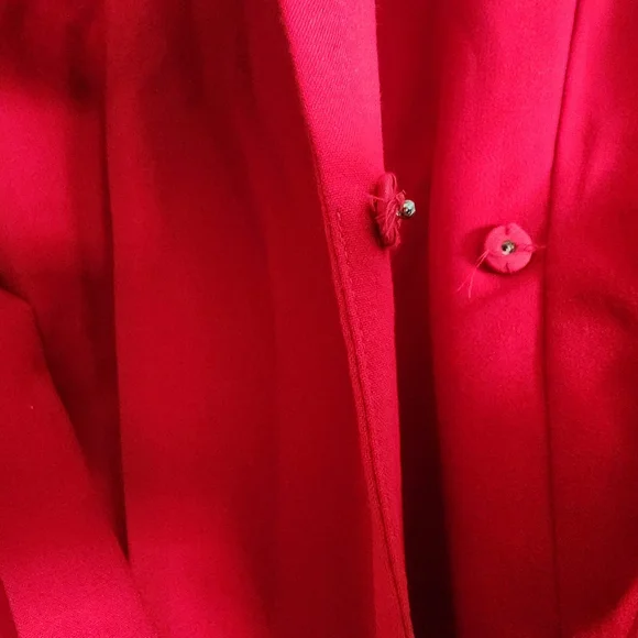 Calvin Klein: Red and Black Midi Dress - Picture 3 of 6